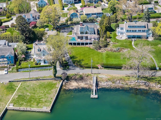 1060 Harbor Rd, Fairfield, CT 06890 - aerial view of residential area featuring a large body of water