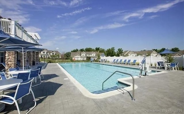 view of pool with a patio area