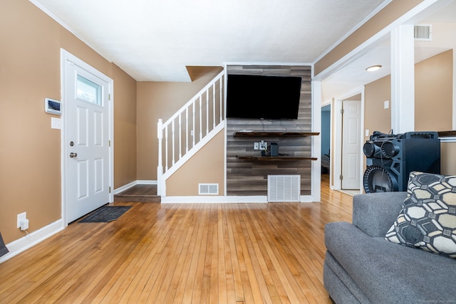 entrance foyer featuring hardwood / wood-style flooring