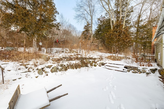 view of snowy yard