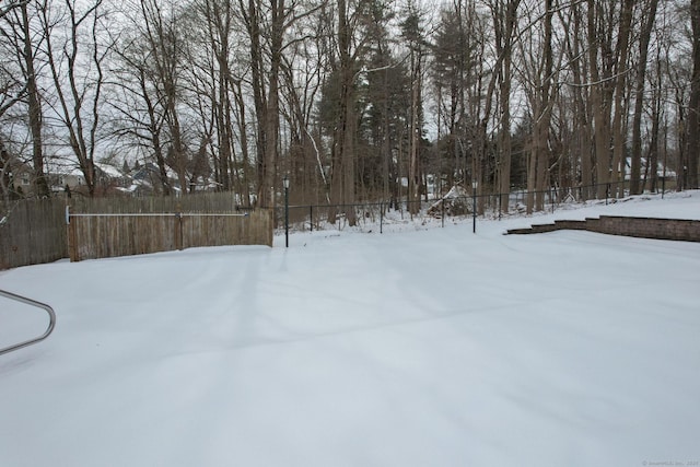 view of snowy yard