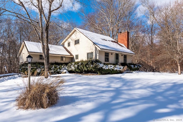 view of snowy exterior