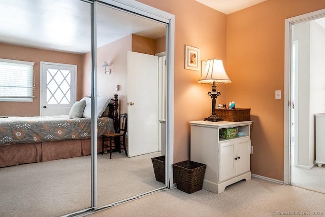 view of carpeted bedroom