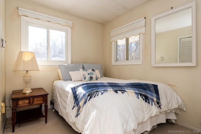 bedroom with carpet floors