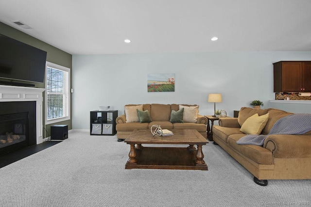 view of carpeted living room