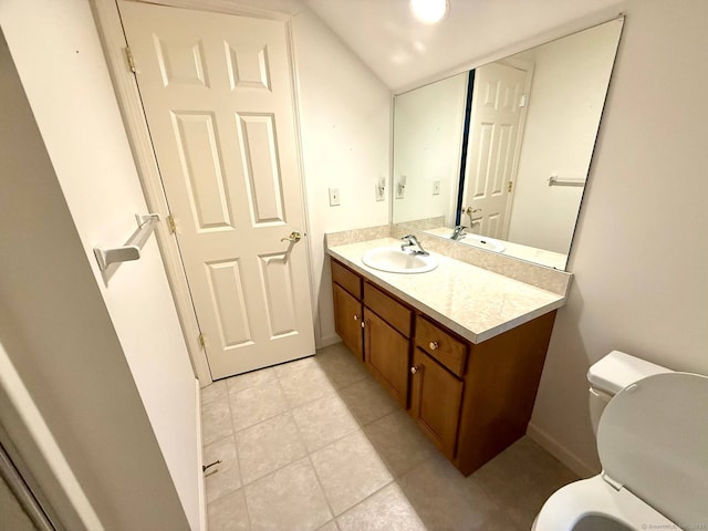 4 Amberly Ln Unit 4, East Lyme, CT 06357 - half bath featuring toilet, vanity, tile patterned floors, and baseboards