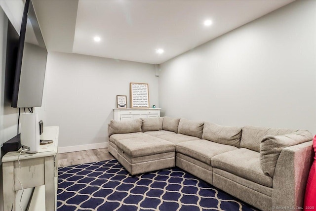 living room featuring hardwood / wood-style floors