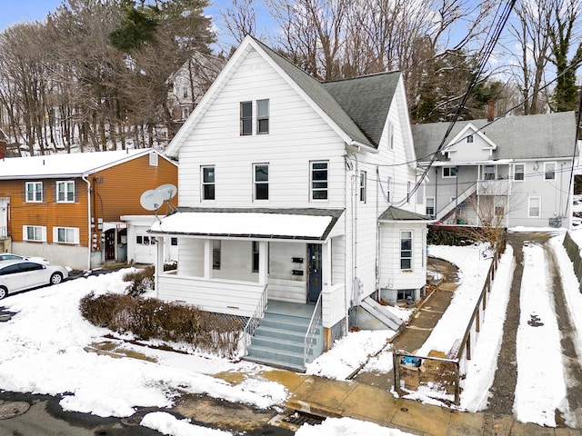 view of front of property with covered porch