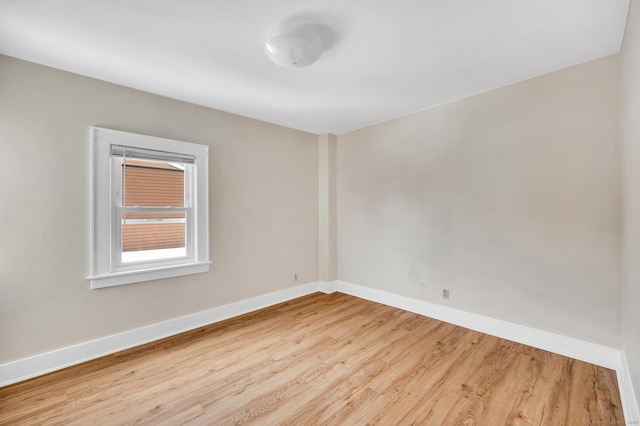 empty room featuring light wood-type flooring