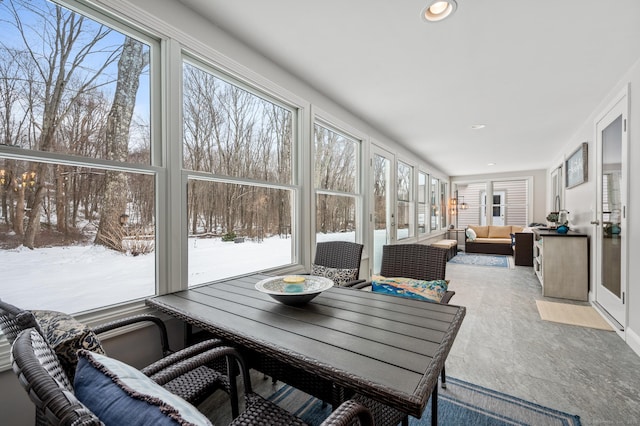 view of sunroom