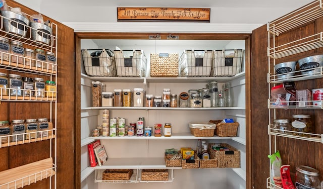 view of pantry