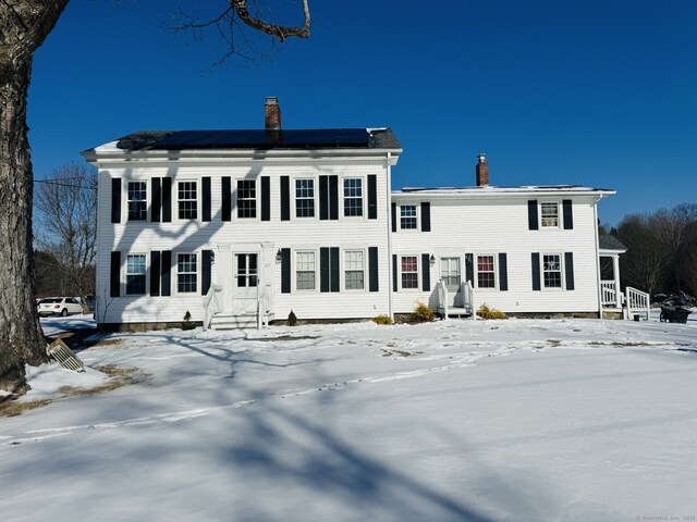 exterior space featuring solar panels