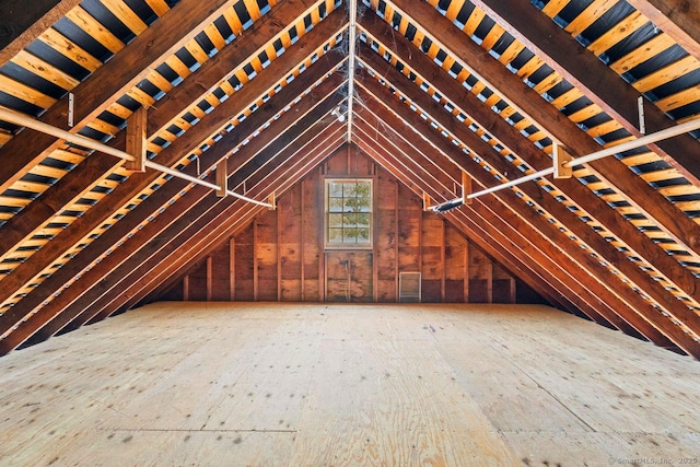 view of attic