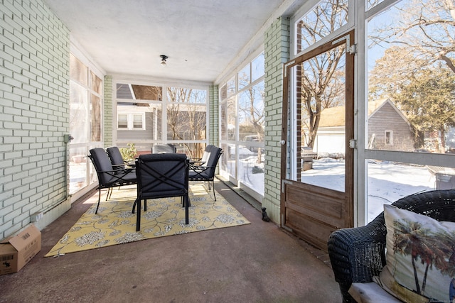 view of sunroom / solarium