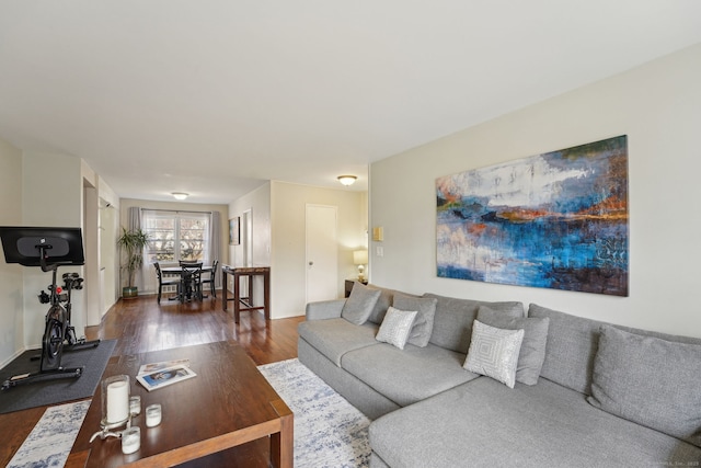 living room featuring wood finished floors