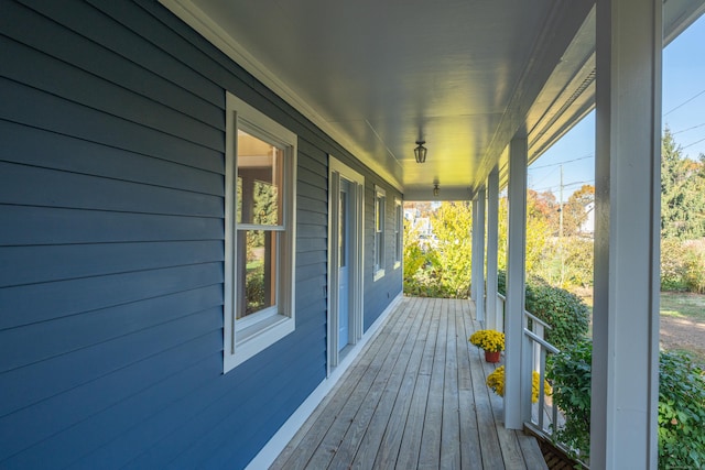 wooden deck with a porch