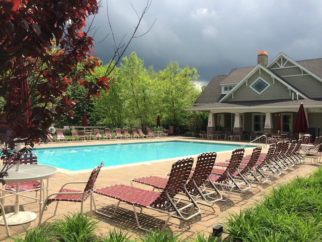 view of pool with a patio