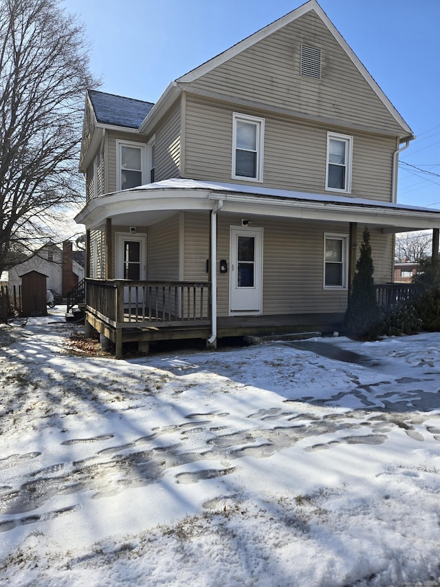 view of front of home with a porch