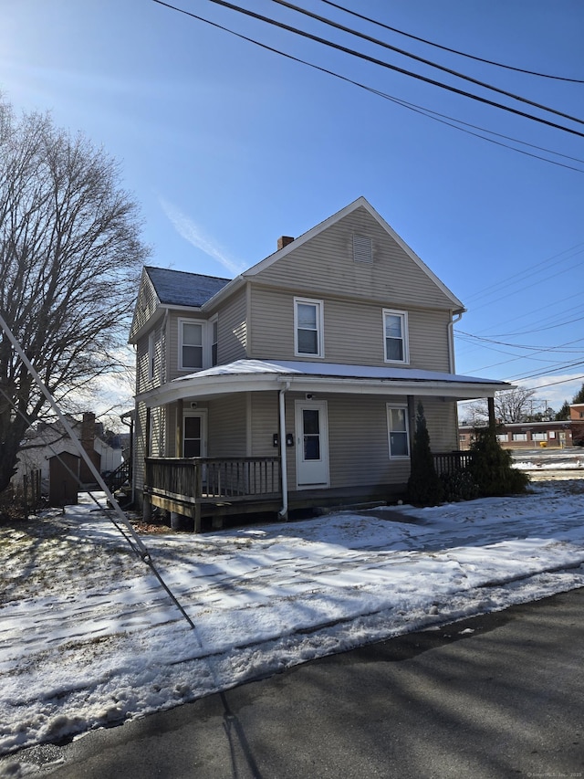 view of front of house with covered porch