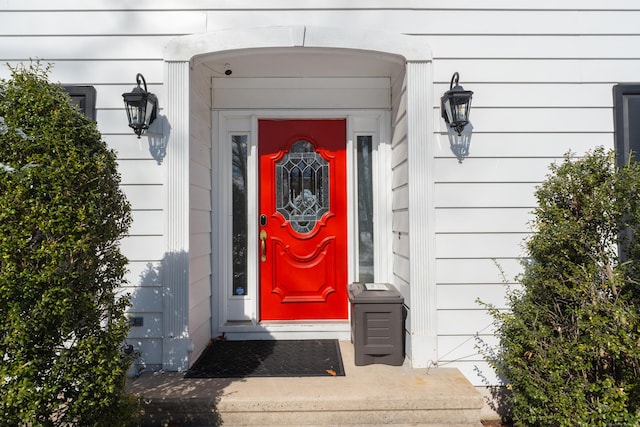 view of doorway to property