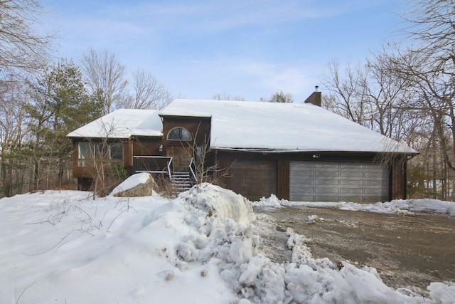 chalet / cabin with a chimney