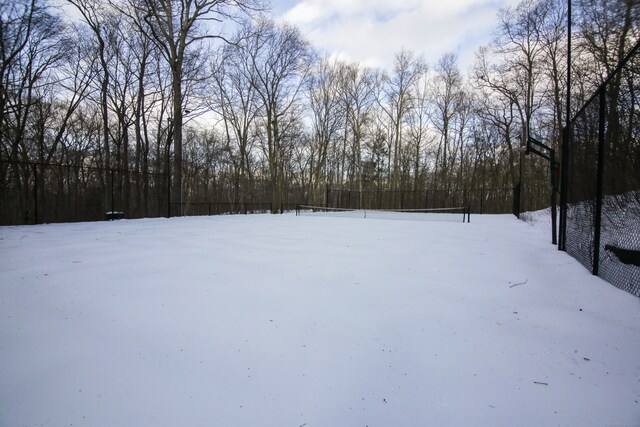 view of snowy yard