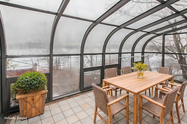 view of sunroom