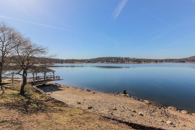 279 Candlewood Lake Rd, Brookfield, CT 06804 - view of dock with a water view and a gazebo