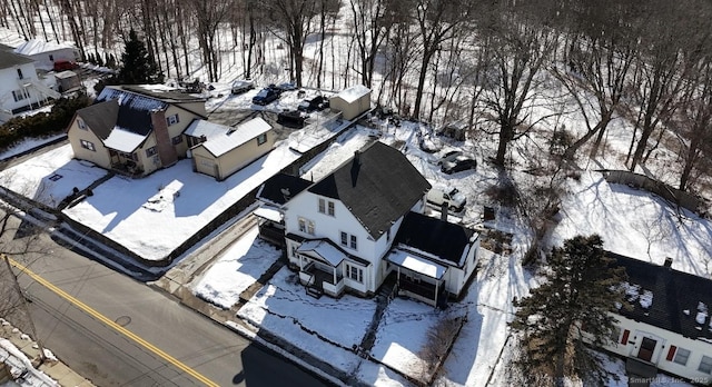 view of snowy aerial view