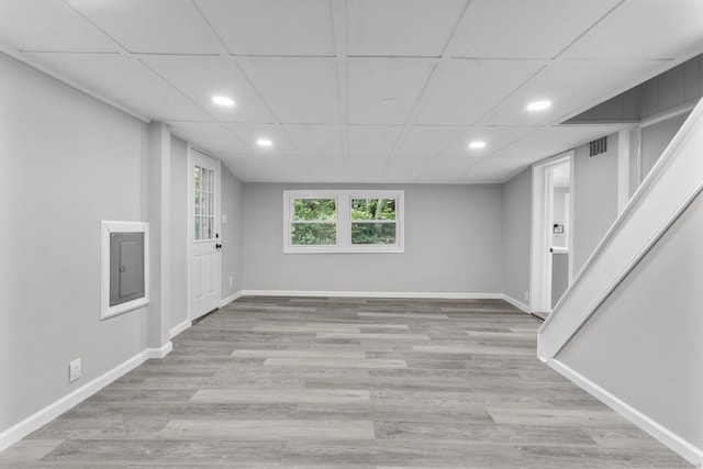 interior space featuring light wood-type flooring