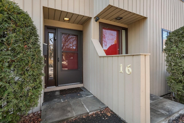 view of doorway to property