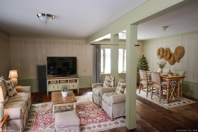 living room featuring wood finished floors