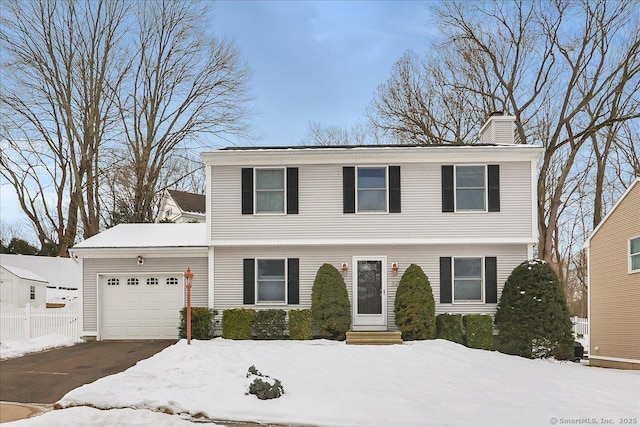 view of front facade with a garage