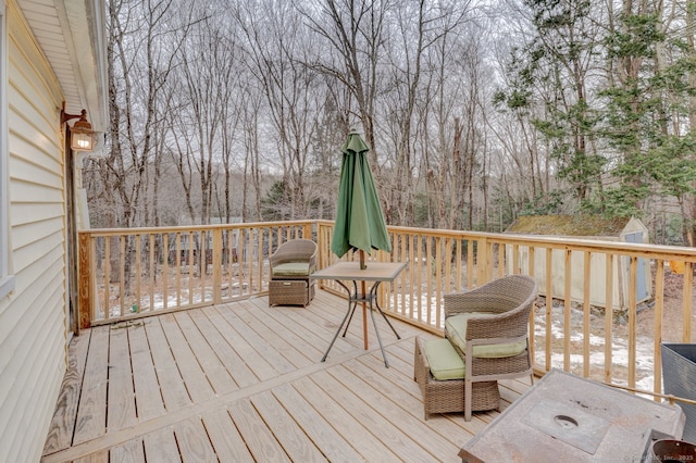 view of wooden terrace