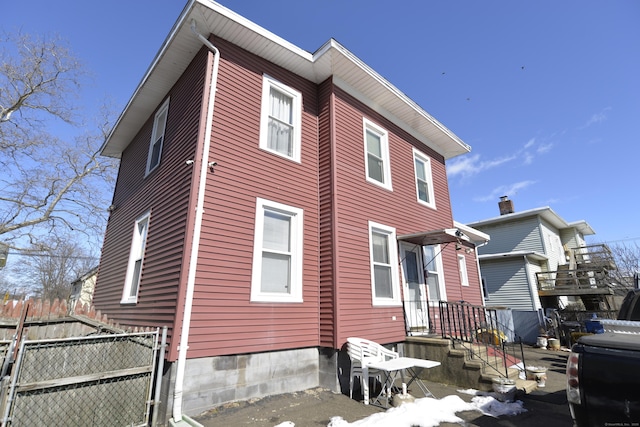 exterior space featuring fence