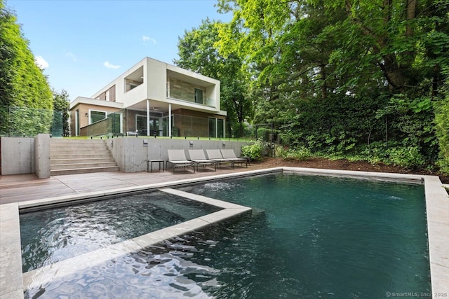 view of pool with a patio area