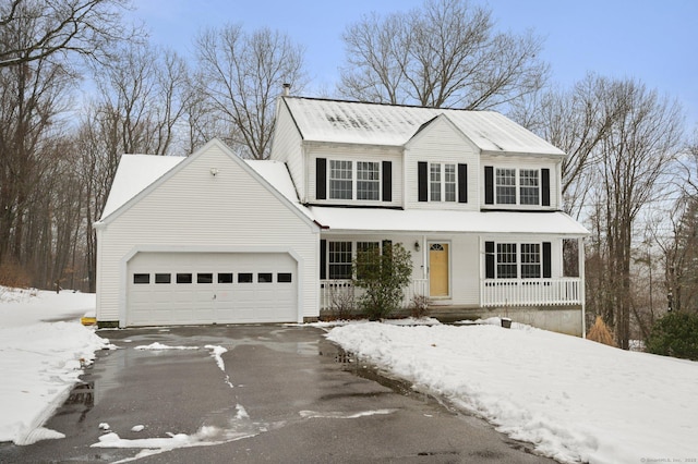 view of front facade with a garage