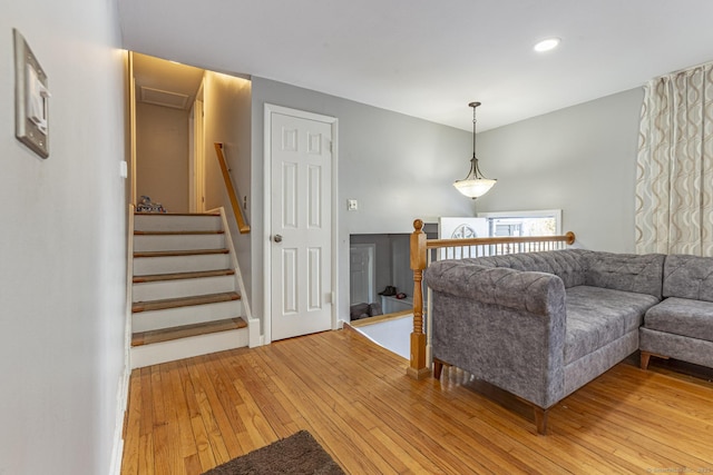 living room featuring hardwood / wood-style floors