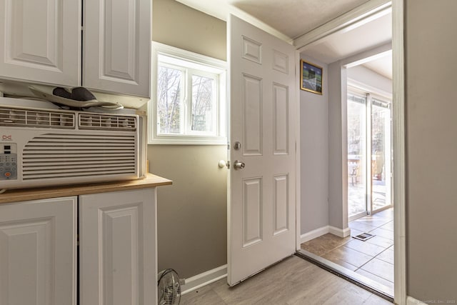 entrance foyer featuring light hardwood / wood-style flooring