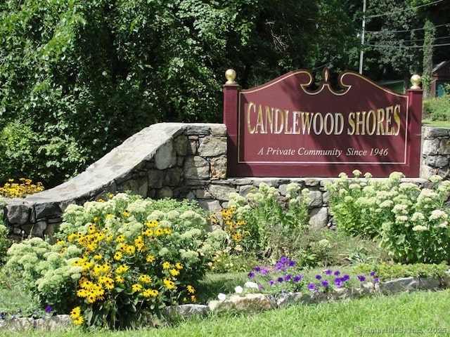 view of community sign