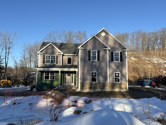 traditional home with covered porch