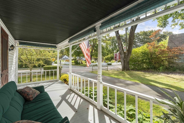 view of patio with covered porch