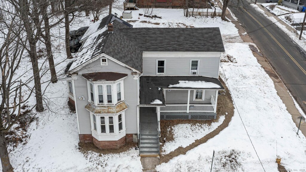 25 Prospect St, Enfield, CT 06082 - view of snowy aerial view