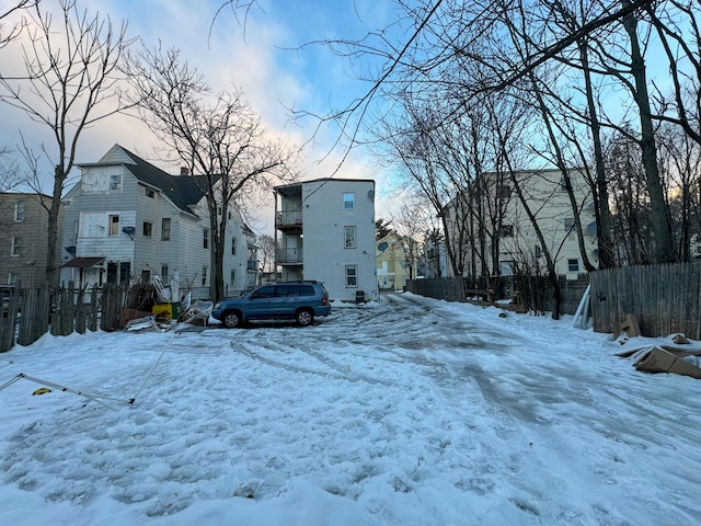 view of snowy yard