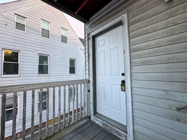 view of doorway to property