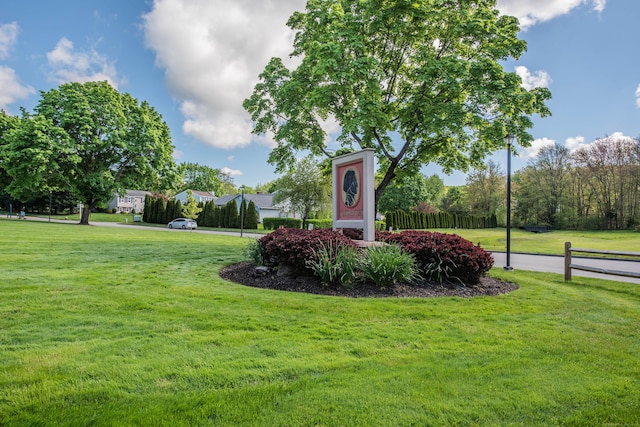 view of community with a yard