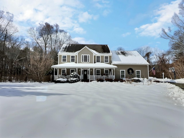 view of front of house with covered porch