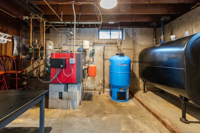 utility room with heating fuel