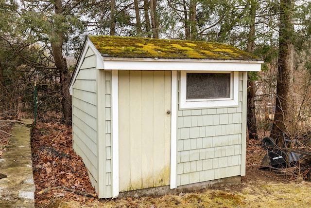 view of shed