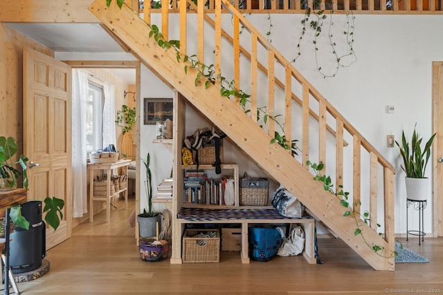 interior space featuring wood finished floors